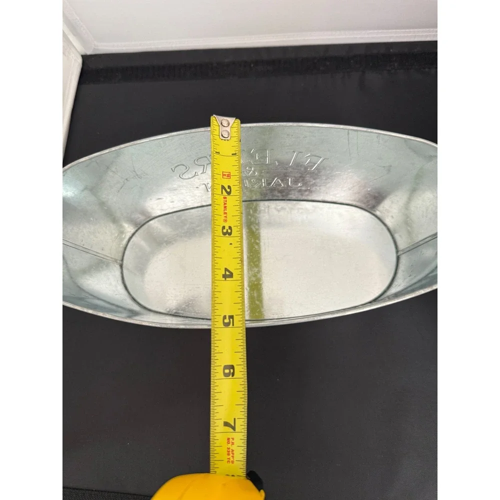 Metal Planter Fleurs &‎ Jardin Galvanized Oval Flower Pot Farmhouse Decor